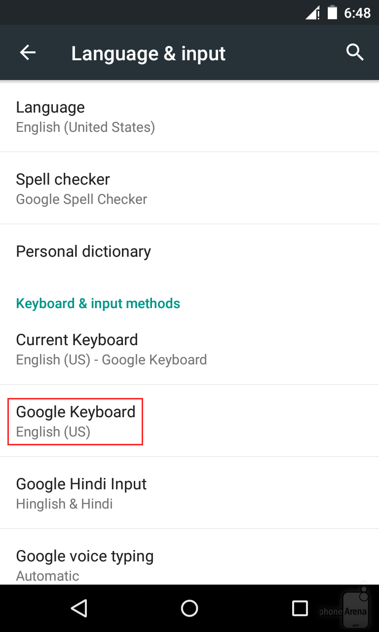 How to change Keyboard Settings of Your Google Lollipop Device