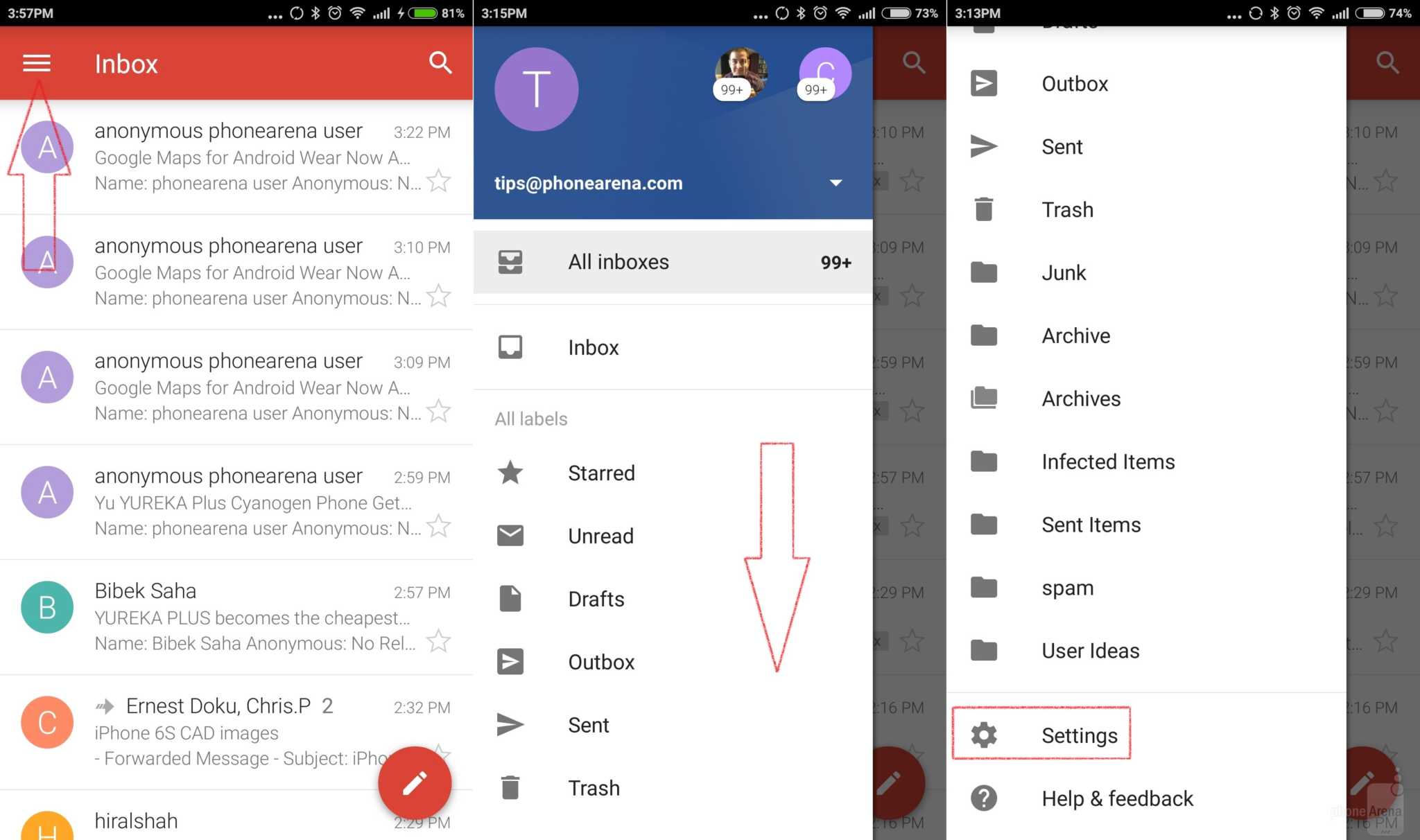 Add and Work on Multiple Accounts with Gmail