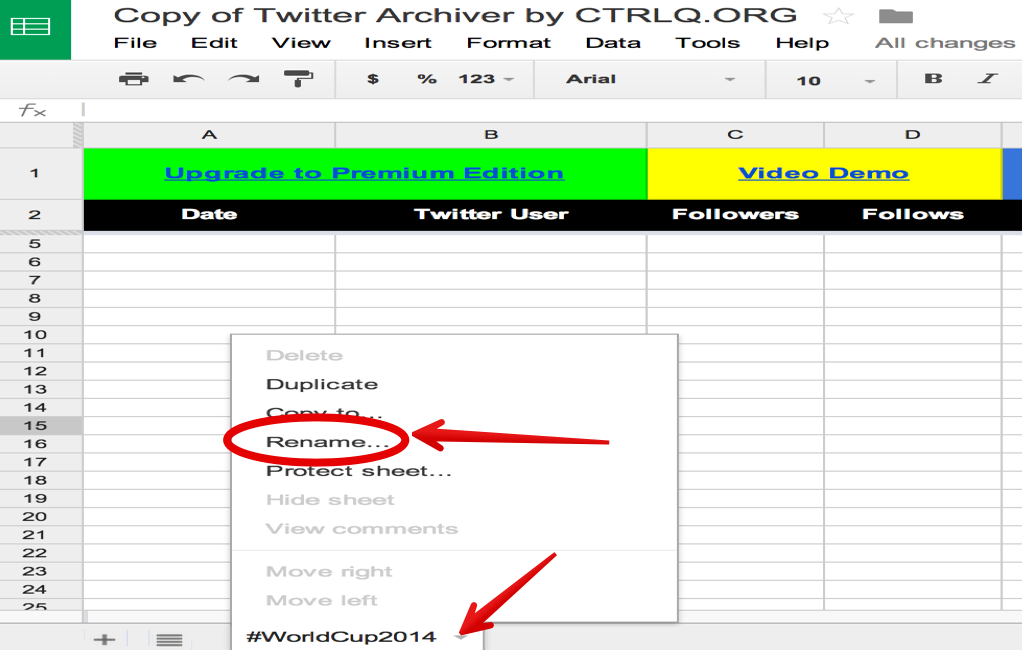 How to Archive Tweets for Twitter Hashtag into a Google Sheet