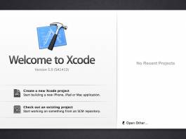 xcode welcome screen
